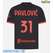 Camisa de time de futebol AC Milan Strahinja Pavlovic #31 Replicas 3º Equipamento 2026-27 Manga Curta